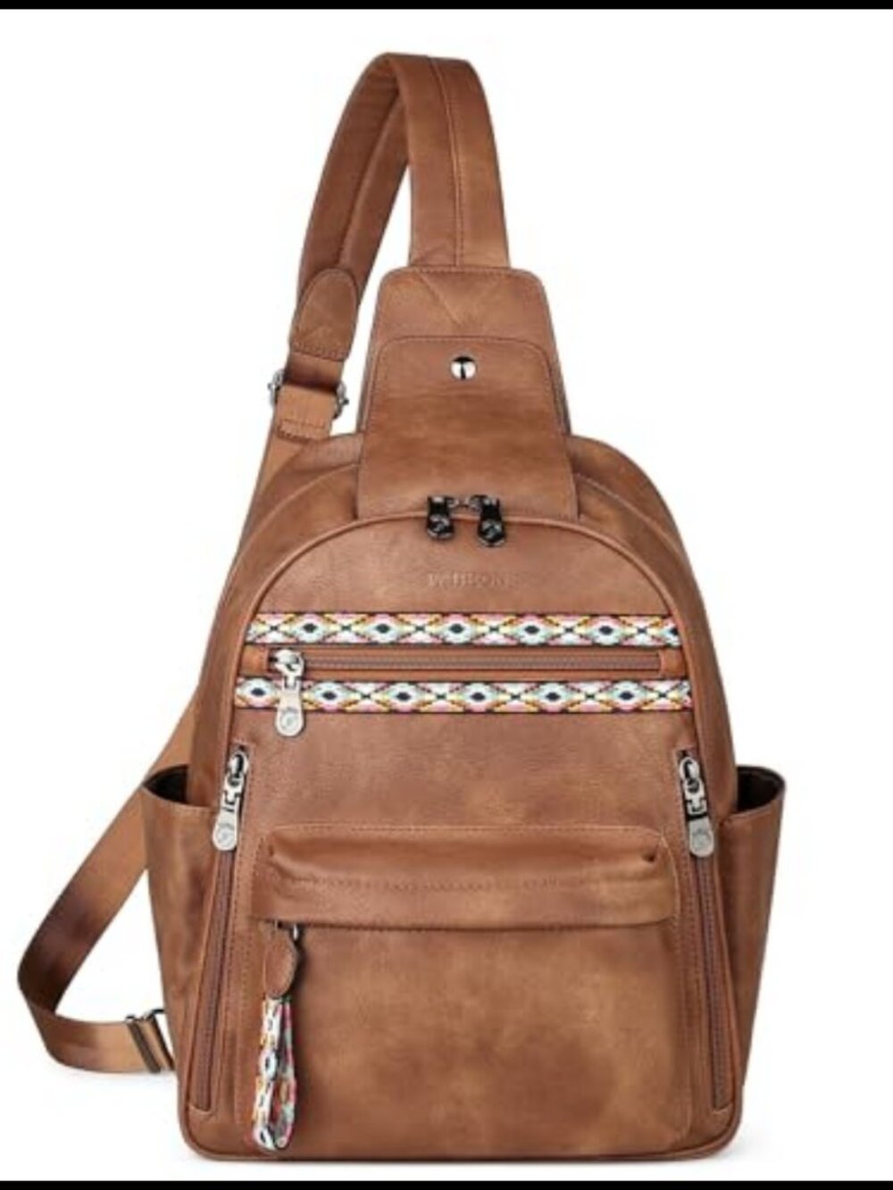Large Sling Bag for Women Faux Leather Crossbody Purse 10L RFID Anti-Theft